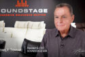 image of man in gray shirt in room with sectional seating recliners and Soundstage logo, text: Joseph Savovic, President & CEO Soundstage USA